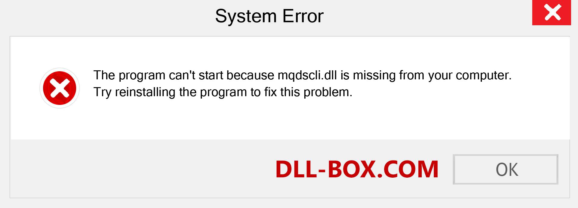  mqdscli.dll file is missing?. Download for Windows 7, 8, 10 - Fix  mqdscli dll Missing Error on Windows, photos, images