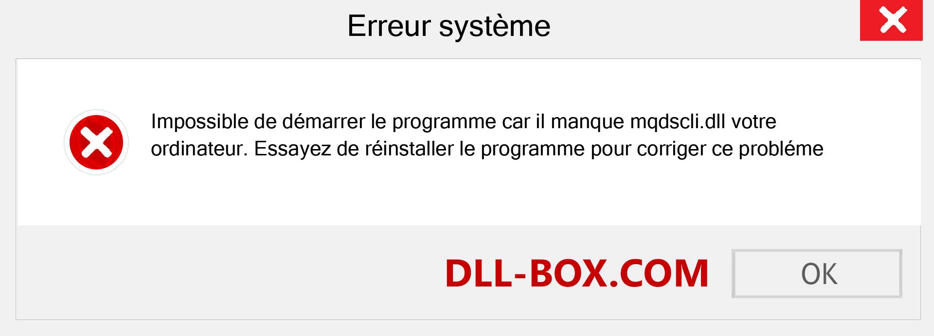 Le fichier mqdscli.dll est manquant ?. Télécharger pour Windows 7, 8, 10 - Correction de l'erreur manquante mqdscli dll sur Windows, photos, images